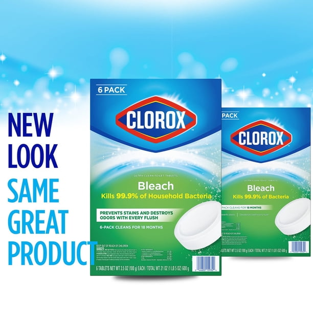 Clorox Ultra Clean Toilet Bowl Cleaner Tablets With Bleach - 12 Tablets (2 Boxes)