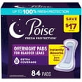 thumbnail image 1 of Poise Incontinence Pads, 8 Drop Overnight, 84 ct., 1 of 6
