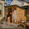 thumbnail image 2 of Backyard Discovery 2-4 Person Cedar Outdoor Cabin Sauna with Electric Heater and Glass Door, 2 of 14