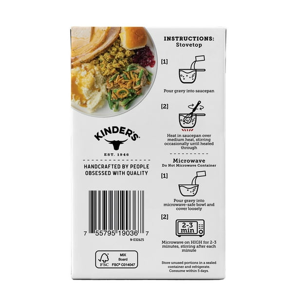 Kinder's Roasted Turkey Bone Broth Gravy, 17 oz., 2 pk.