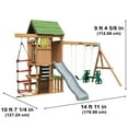 thumbnail image 13 of KidKraft Summerside Wooden Outdoor Swing Set with Steeple Climber, 13 of 15