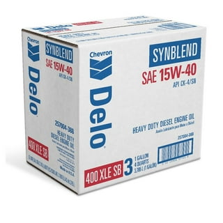 Delo 400 XLE SB Synthetic Blend SAE 15W-40 Heavy-Duty Diesel Motor Oil 1 Gallon (3 Pack)