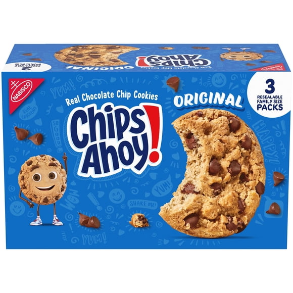 CHIPS AHOY! Chocolate Chip Cookies, Family Size, 18.2 oz., 3 pk.
