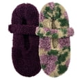 thumbnail image 2 of Brookstone Women's 2-Pack Cozy Mary Jane Slipper Sock, 2 of 10