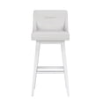 thumbnail image 3 of HH2 Home Upholstered Tapered Back Wood Adjustable Height Swivel Bar Stool, 3 of 18