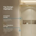 thumbnail image 4 of OVE Decors Selby 45-1/16 - 48"W x 74"H  Frameless Sliding Shower Door with Clear Glass, 4 of 9