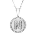 thumbnail image 1 of Diamond Initial Pendant Necklace in Sterling Silver, 1 of 5