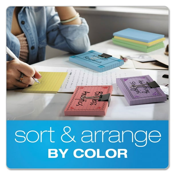 Oxford Index Cards, Ruled, 3 x 5", Rainbow Assortment, 100 Cards -  Samsclub.com