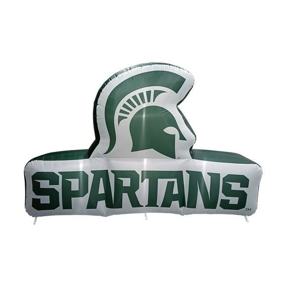 Logo Brands Michigan State Spartans Pre-Lit 7’x10’ Team Inflatable