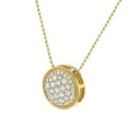 thumbnail image 3 of 0.70 CT. T.W. Round Cut Pave Disc Diamond Pendant Necklace in 14K Gold, 3 of 8