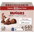 thumbnail image 1 of Huggies Skin Essentials Hypoallergenic Baby Wipes, 10 Flip-Top Packs, 640 ct., 1 of 8