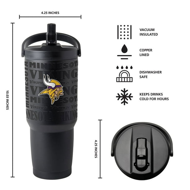 Logo Brands Minnesota Vikings Stainless Steel Tumbler Set