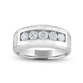 thumbnail image 1 of 0.96 CT. T.W. Round Cut 5 Stone Diamond Mens Band in 14K Gold, 1 of 7