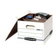 thumbnail image 3 of Bankers Box Storage Box with Lift-off Lid, White/Blue Letter/Legal, 12/Carton, 3 of 7