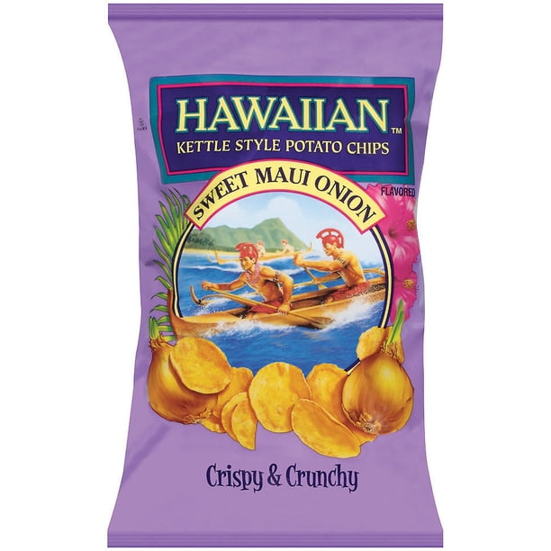 HAWAIIAN Sweet Maui Onion チップス Hawaiian Sweet Maui Onion Kettle Style Potato Chips 32 oz