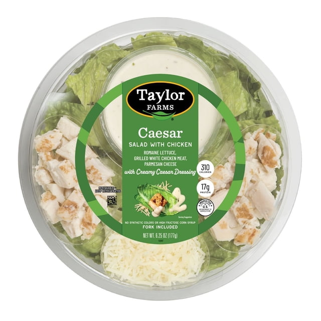 Taylor Farms Caesar Salad with Chicken, 6.25 oz., 2 pk.