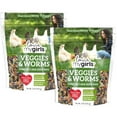 thumbnail image 1 of Love My Girls 2-pack Veggies & Worms 5lb Chicken Treat Bags, 1 of 7
