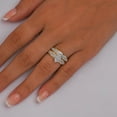 thumbnail image 6 of 0.24 CT. T.W. Marquise Cut Halo Diamond Ring & Band Set in 14K Gold, 6 of 7