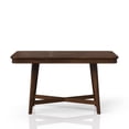 thumbnail image 4 of Bernards Westvale Walnut 4-Piece Dining Set with Curved Bench, 4 of 7