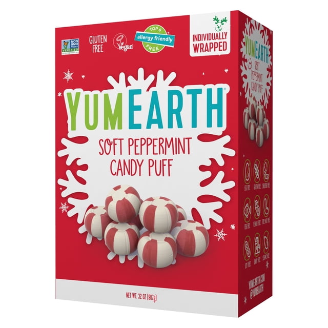 YumEarth Holiday Peppermint Puffs, 32 oz.