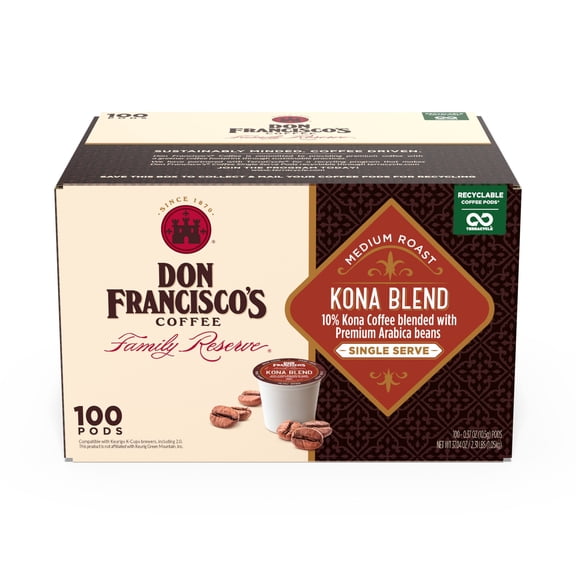 Don Francisco's Medium Roast Coffee Pods, Kona Blend, 100 ct.