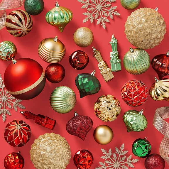 Member's Mark Shatterproof Ornament Collection, 76 pcs.