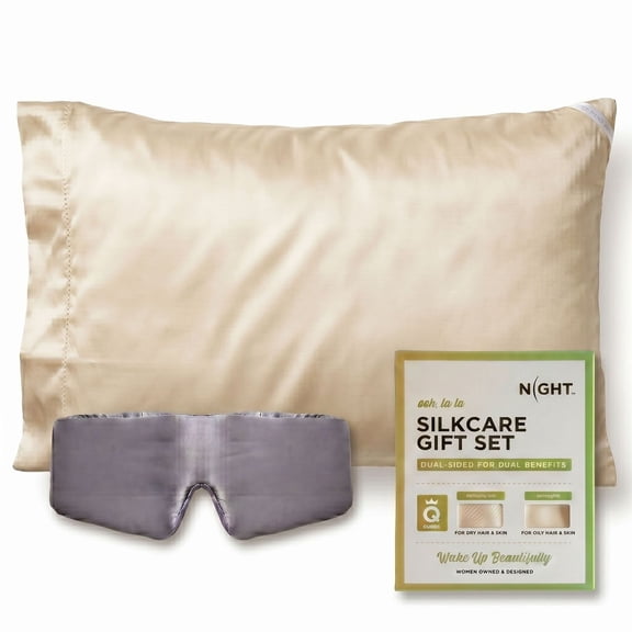 NIGHT Silk Care Set with Pillowcase & Eyemask