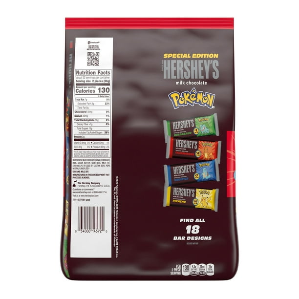 HERSHEY'S Pokemon Milk Chocolate Bars, Snack Size, 100 pcs. - Samsclub.com HERSHEY'S Pokemon Milk Chocolate Bars, Snack Size, 100 pcs. - Samsclub.com
