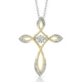 thumbnail image 1 of Lab Created White Sapphire Necklace, 1 of 5