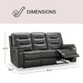 thumbnail image 4 of Waylen Top-Grain Leather Reclining 3-Piece Set, Assorted Colors, 4 of 19