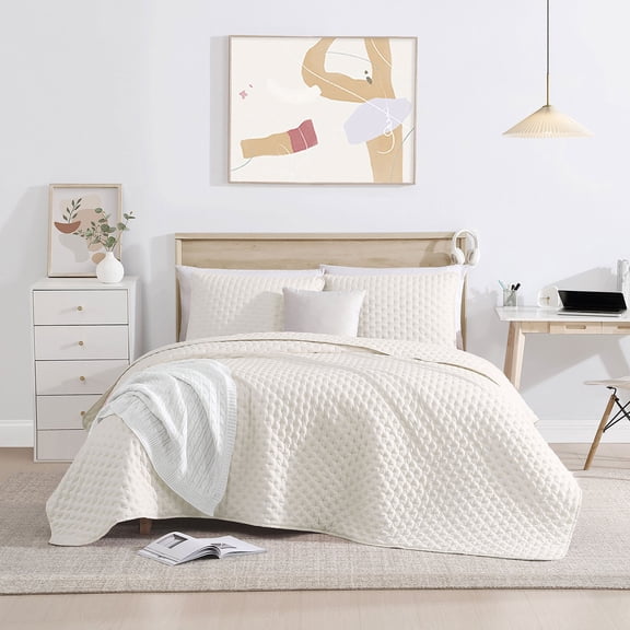Swift Home 3-Piece Bubble Pinsonic Quilt Set, Assorted Sizes