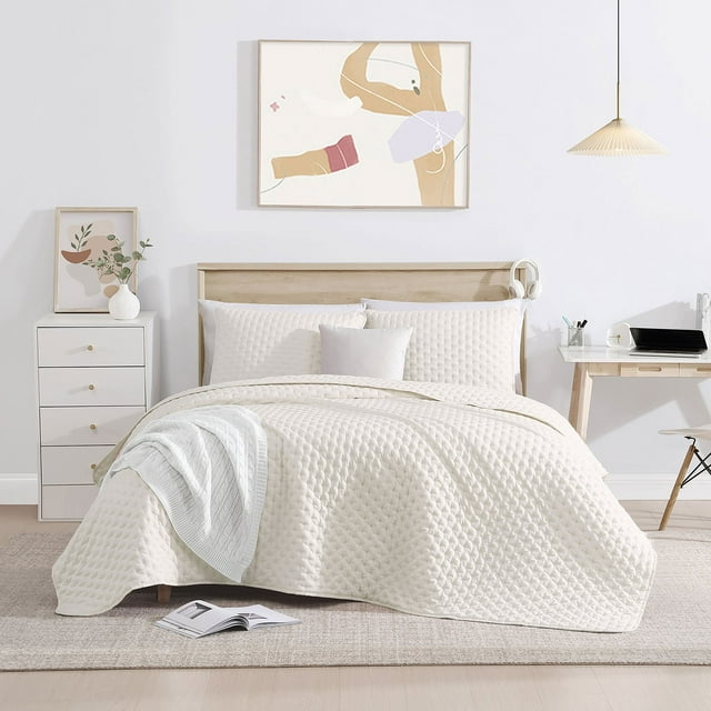 Swift Home 3-Piece Bubble Pinsonic Quilt Set, Assorted Sizes