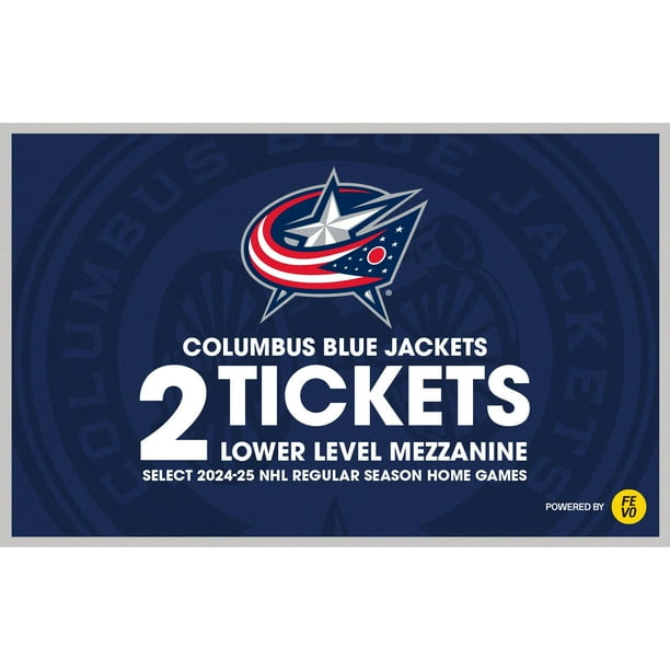 NHL Columbus Blue Jackets, Two (2) Lower Level Tickets, eVoucher