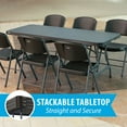 thumbnail image 3 of Lifetime Black 6' Nesting Table. Commercial, 3 of 17