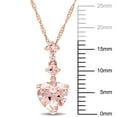 thumbnail image 3 of Morganite Heart Pendant with Diamond Accent in 14K Rose Gold, 3 of 5