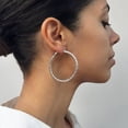 thumbnail image 6 of Italian Twisted Hoop Earrings in Sterling SIlver, 6 of 7
