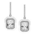 thumbnail image 6 of Multiple Cut Lab White Sapphire Pendant and Earring Set in Sterling Silver, 6 of 8