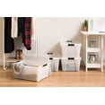 thumbnail image 3 of IRIS USA 45 Qt Buckle-Up Storage Box, Natural, 4 Piece Set, 3 of 5