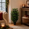thumbnail image 5 of Artificial 3' Holly Berry Topiary in Black Grower's Pot, 5 of 6