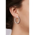 thumbnail image 4 of 5.00 CT. T.W. Round Cut Inside Out Diamond Hoop Earrings in 14K Gold, 4 of 4