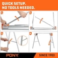 thumbnail image 4 of PONY Folding Sawhorse Set, 2-Piece, Clamp-Ready Top Rail, 4 of 4