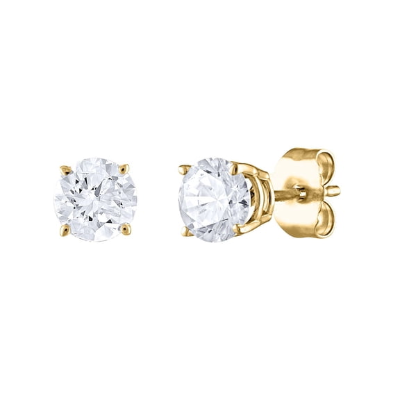 0.96 CT. T.W. Round Diamond Stud Earrings in 14K Gold
