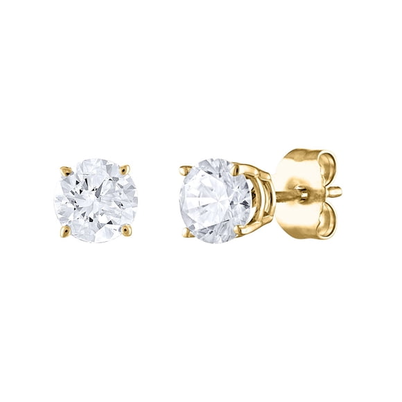 0.96 CT. T.W. Round Diamond Stud Earrings in 14K Gold