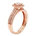 thumbnail image 3 of 1.00 CT. T.W. Princess Diamond Halo Bridal Set in 14K Gold, 3 of 5