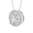 thumbnail image 2 of Lab Created Round Gemstone and 0.12 Diamond Halo in Serling Silver, 2 of 6