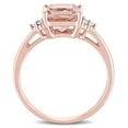 thumbnail image 5 of Morganite and Diamond Accent Cocktail Ring in 14K Gold, 5 of 6