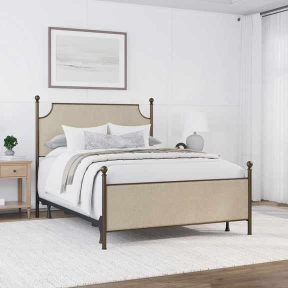 HH2 Home McArthur Metal and Upholstered Bed