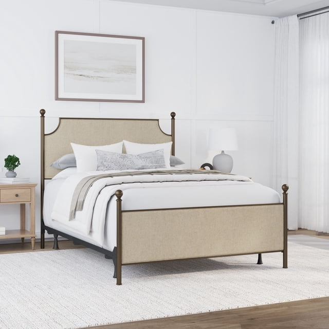 HH2Home McArthur Metal and Upholstered Bed