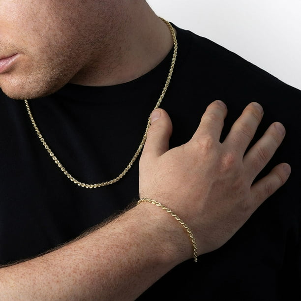 oeau オー　diamond cut chain / bracelet Diamond Cut Rope Chain Bracelet in 14K Gold - Samsclub.com