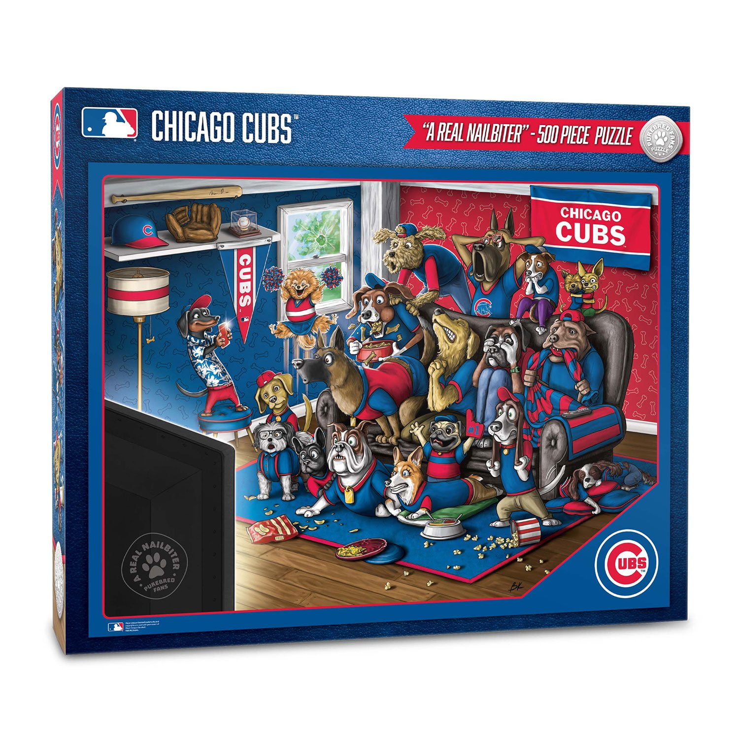 YouTheFan MLB Purebred Fans 500pc Puzzle, Assorted Teams